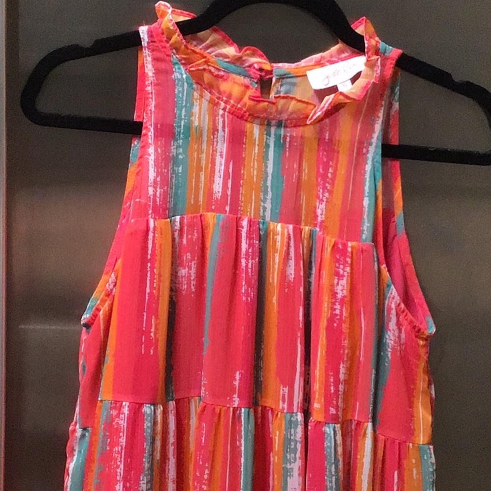 Colorful Striped Sleeveless woman’s dress